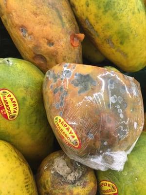 This papaya was actually available to buy. Yuck!