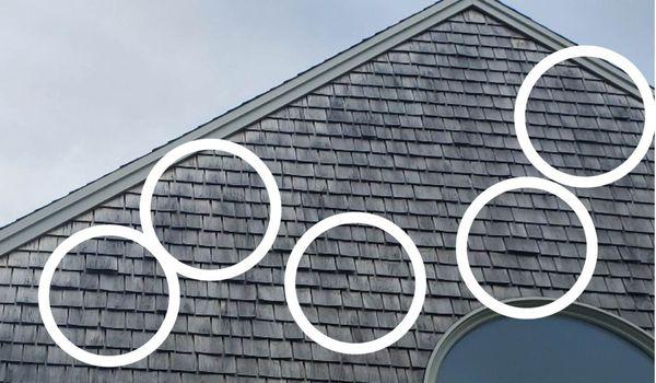 All those shingles lifting off  the house.