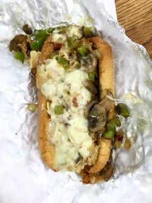 Chicken Philly Cheese with all kind of goodness. My kind of a messy affaire.