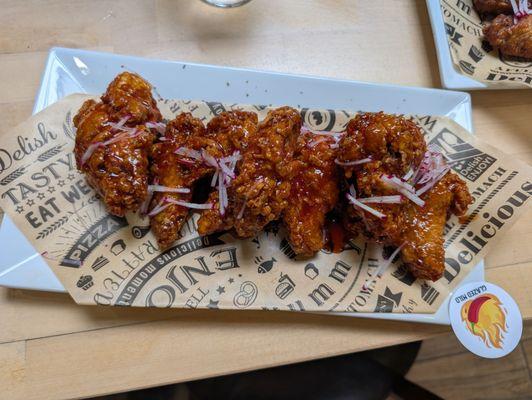 Spicy glazed wings