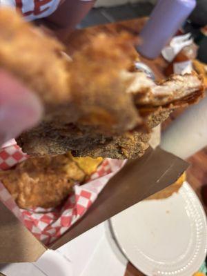 I was too excited to try that the photo came out blurry!