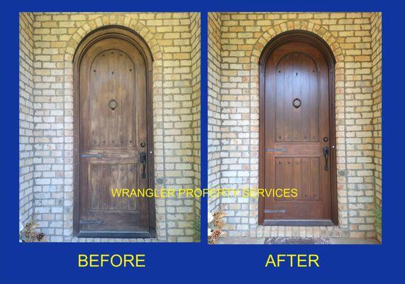 Another satisfied customer. This door had severe sun damage and needed some TLC to get it looking great.