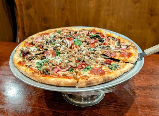 Bella Sera Pizza special, it's huge!!!!