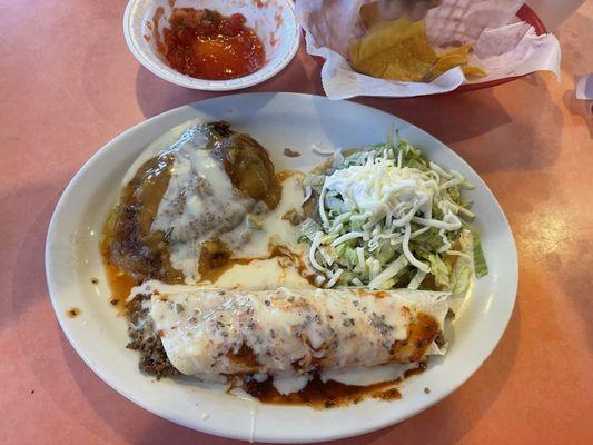 Combo meal. Did not like the rellano.