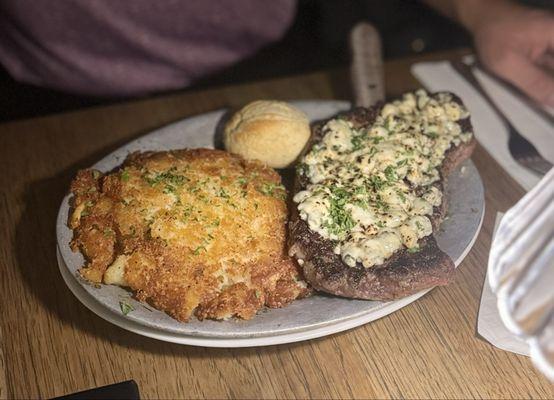 Ribeye and hashbrowns