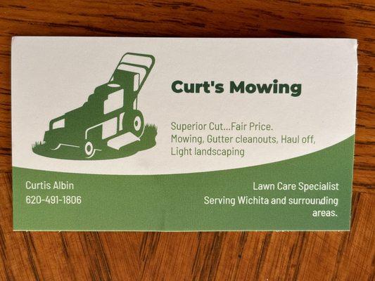 Curt’s mowing