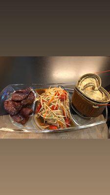 Papaya salad sampler