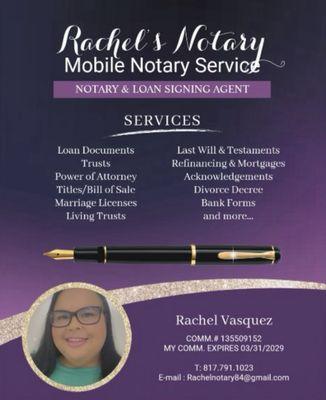 Rachel’s Notary
