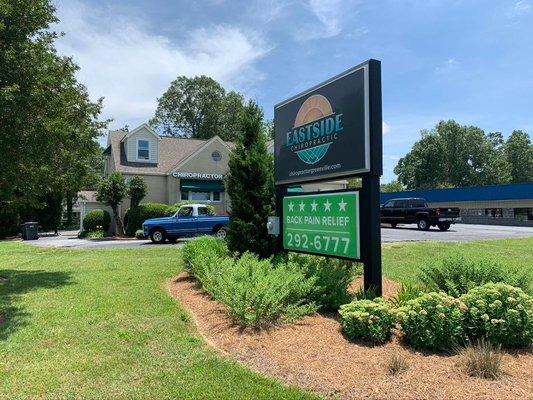 Eastside Chiropractic PA
Taylors SC
Front view from Wade Hampton Blvd.