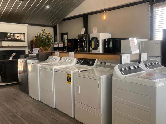 A selection of washer and dryers in stock