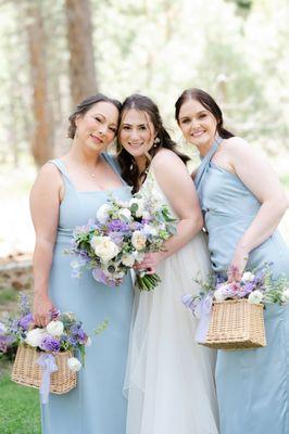 Beautiful Bridesmaid's from a wedding ceremony in Incline Village from Ash + Lily Floral in Lake Tahoe.