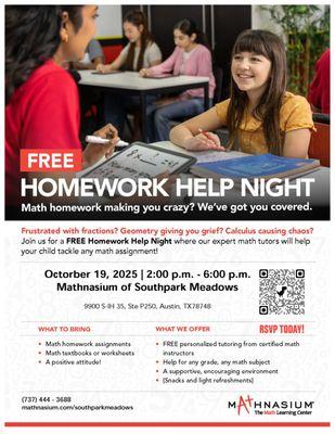 Free Homework Help Monthly