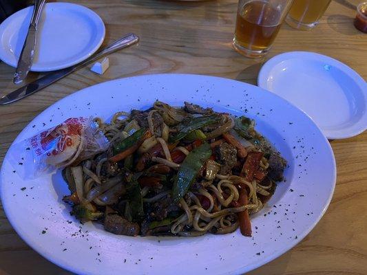 Beef Tenderloin Noodle Stir Fry