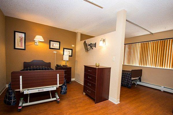 Highland Park Offers Semi and Private rooms Here is a look at one of our Semi Rooms