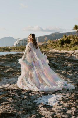 Rainbow and Baby Pink Tulle Dress