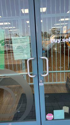 Being denied help while open. They closed 15 minutes early.