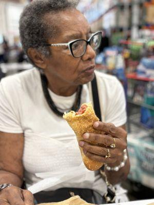 A hot dog and Pepsi is a must fur moms when at Costco 5/30/25