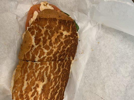 Mediterranean chicken sandwich on Dutch