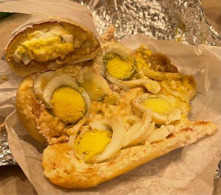 Take out Majnona sandwich "lots of everything" for $8