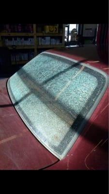 This is the smashed window which they claimed was given to them like this...