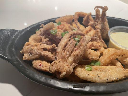The calamari looks good but was rather tough.