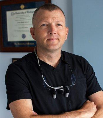 Dr. Trevor Hartwell, one of two holistic dentists in the state to receive his accreditation from the IAOMT.