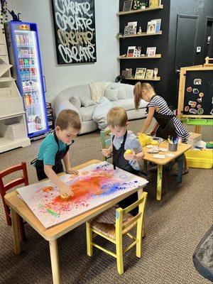 Working on art together