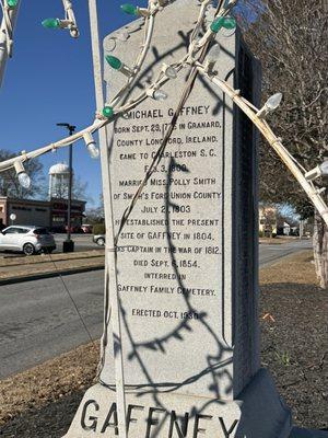 Frontal view of Historical Marker