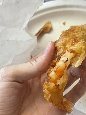 POOP SACKS FROM UN CLEANED FRIED PRAWNS DO NOT ORDER FROM HERE