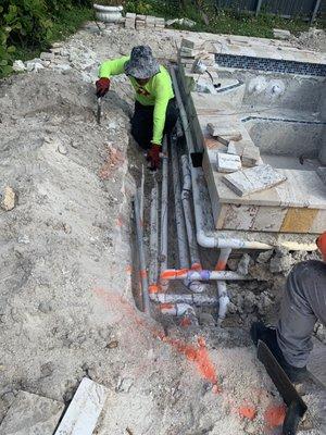 Incorrect pipe size , needs to be removed