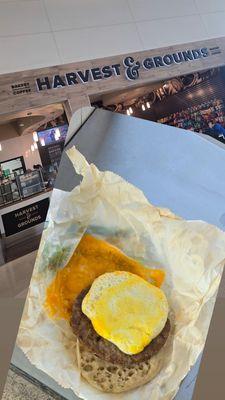 Only half the bagel was there and the cheese was melted into the plastic. This and a coffee was $17.95.