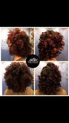 Silk press , client is 100% natural