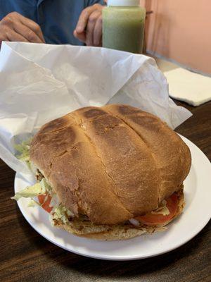 HUGE carne asada Torta