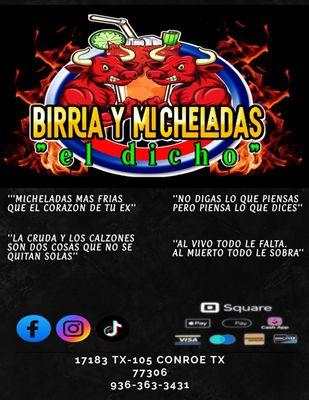 Birria y Micheladas El Dicho
