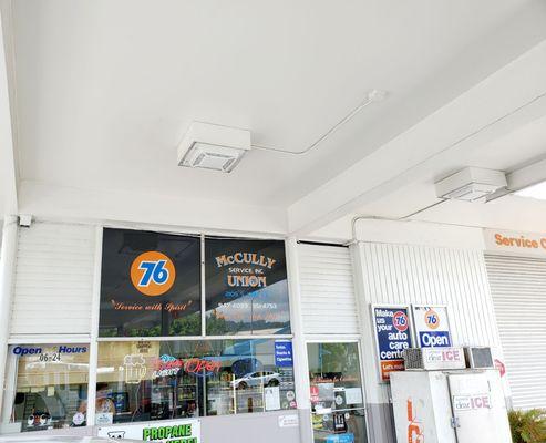 The cashiers booth of McCully Union Service Inc.