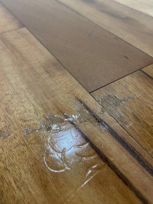 Floor after refinishing by sand-free