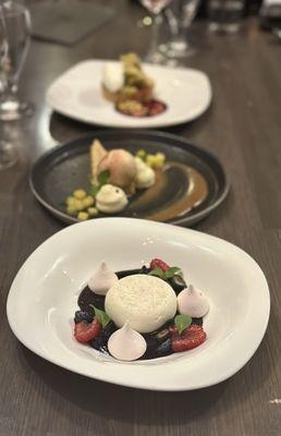 Berries and cream and tiramisu