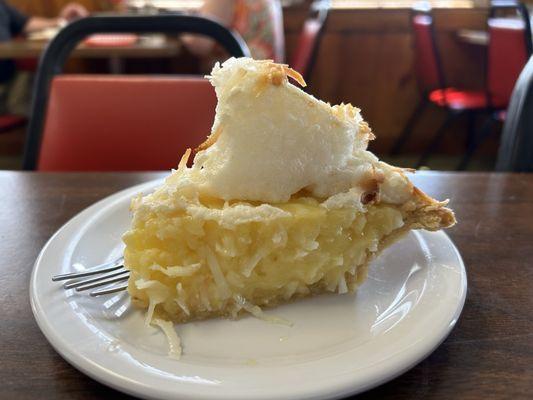 Homemade (Moss) coconut cream pie.