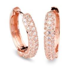 Stunning Rose Gold Plated hoop earrings