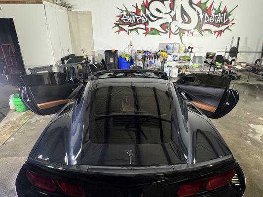 Back end photo of a ceramic coated c7