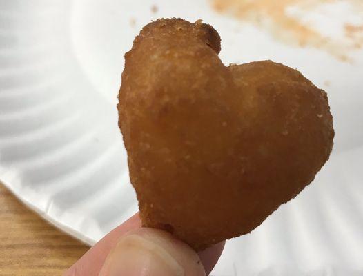 Corn nugget that just happened to be shaped like a heart!