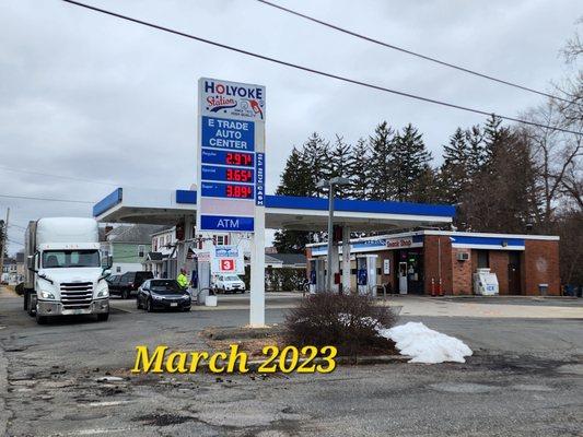 No longer a Mobil or "Jim's Auto Center" but building still does MA State inspections.