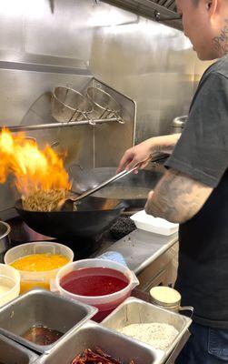 Made to order, freshness you can taste. Skip the Panda and get your food hot off the wok!