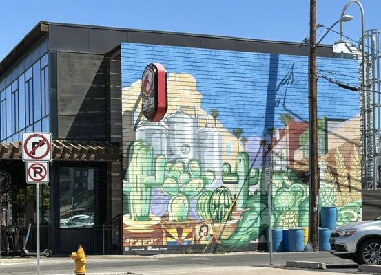 Beautiful mural on the side of San Tan brewery!