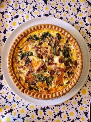 made quiche with frozen First Street deep dish pie shell