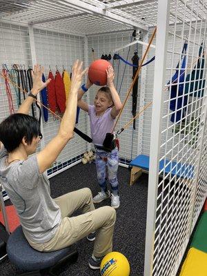 Getting strong in the spider cage!!