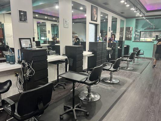 Inside of salon