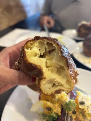 Cheddar chive popover