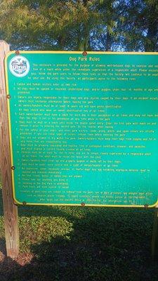 The rules three blocks before you get to the dog park