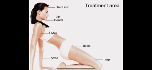 We offer Laser Hair Removal Hair Line, Lips, Beard, underarms, Bikini line, Arms, Legs , Back, Chest